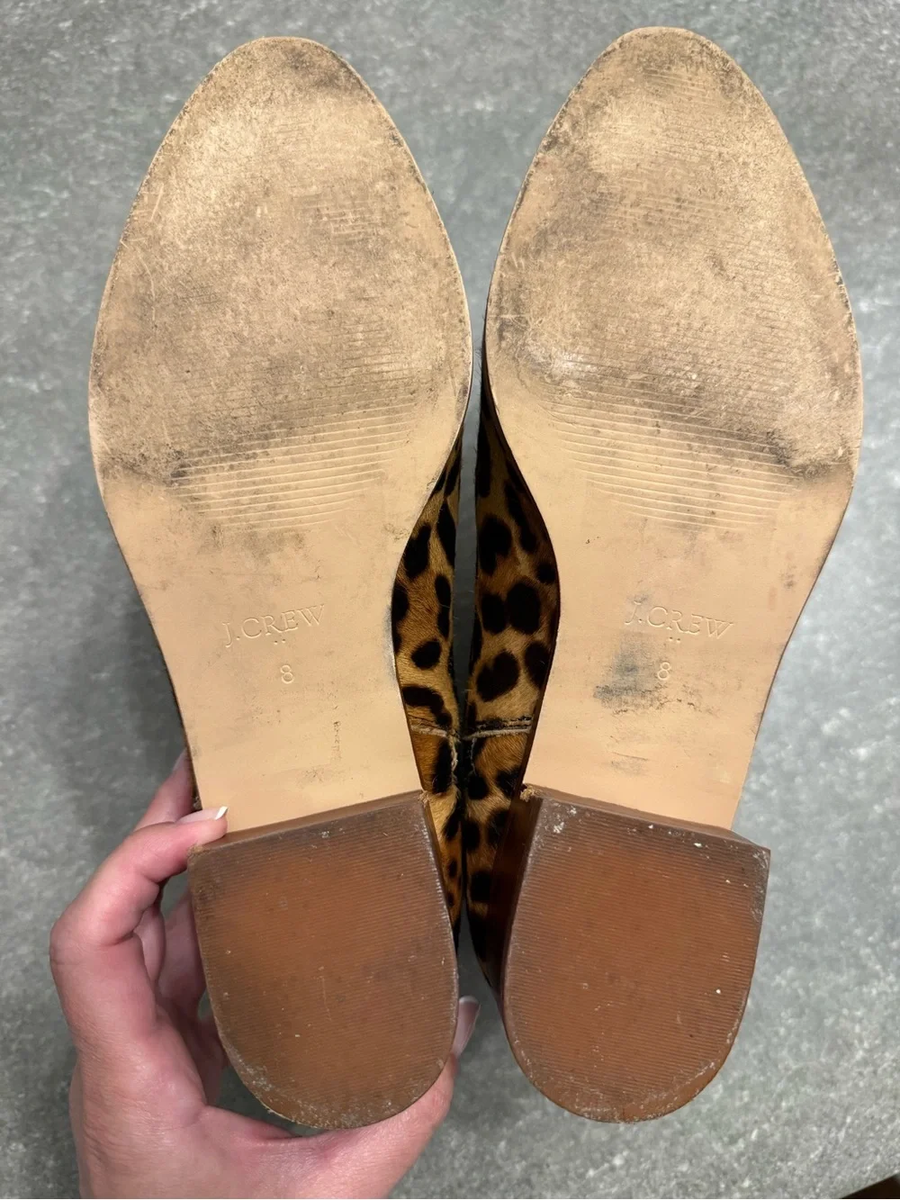 EUC J. Crew Women’s Leopard Calf Hair Boots Size 8